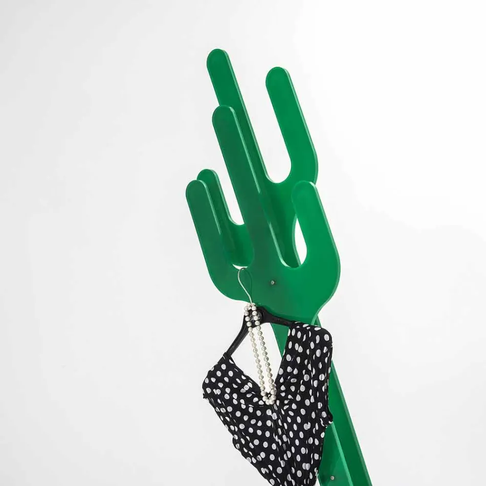 Contemporary green design coat rack Cactus, made in Italy Viadurini