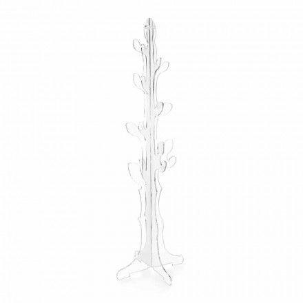 Floor Coat Hanger in Transparent Plexiglass Design for Entrance - Alibi Viadurini