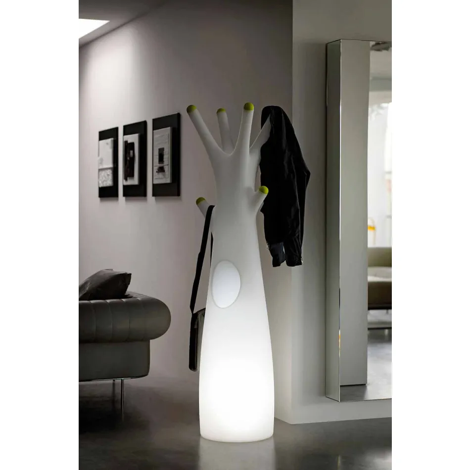 Luminous Coat Stand in Polyethylene with LED Light Made in Italy - Oldia Viadurini