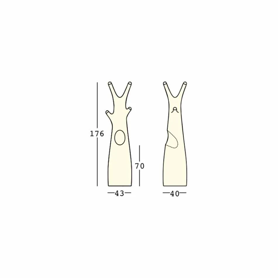 Luminous Coat Stand in Polyethylene with LED Light Made in Italy - Oldia Viadurini