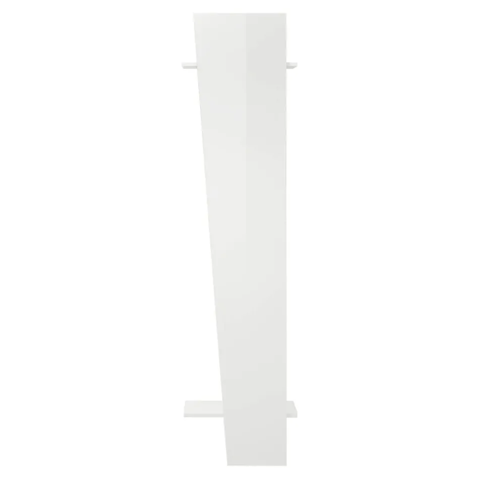 Oblique Design Coat Stand in Glossy White Wood or Slate - Joris Viadurini