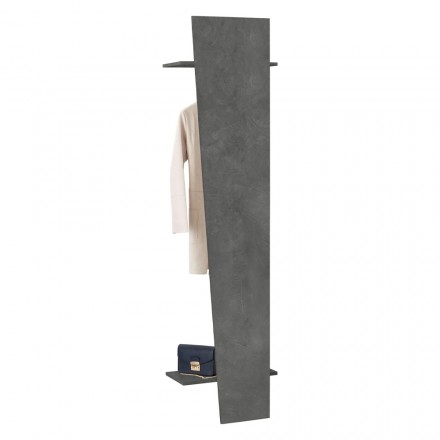 Oblique Design Coat Stand in Glossy White Wood or Slate - Joris Viadurini