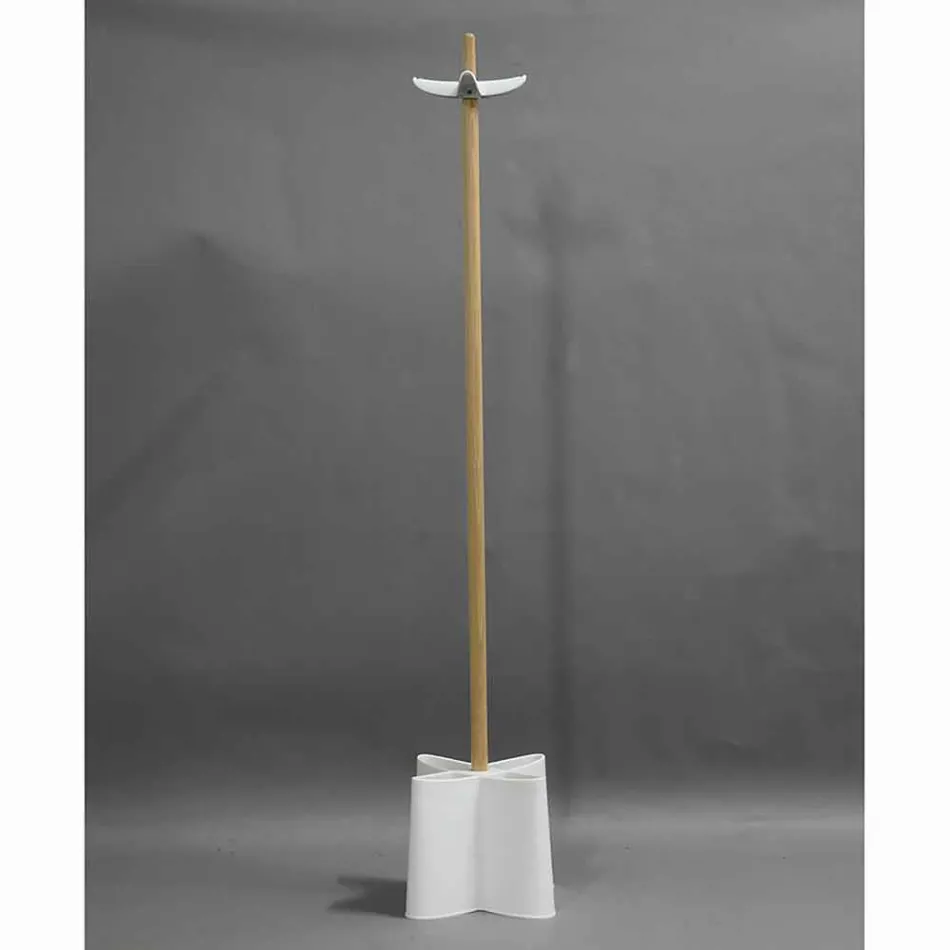 Natural beech umbrella stand and Nurri polypropylene Viadurini