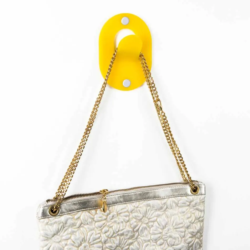 Wall Hanger in Colored Plexiglass 5 Pieces Clip Design - Freddie Viadurini