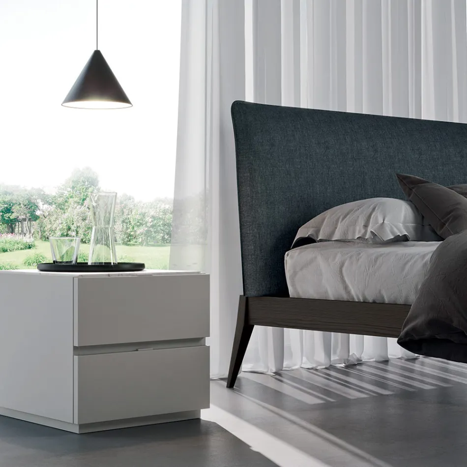 Bedroom Furniture with 7 Elements Modern Style Made in Italy - Polynesia Viadurini
