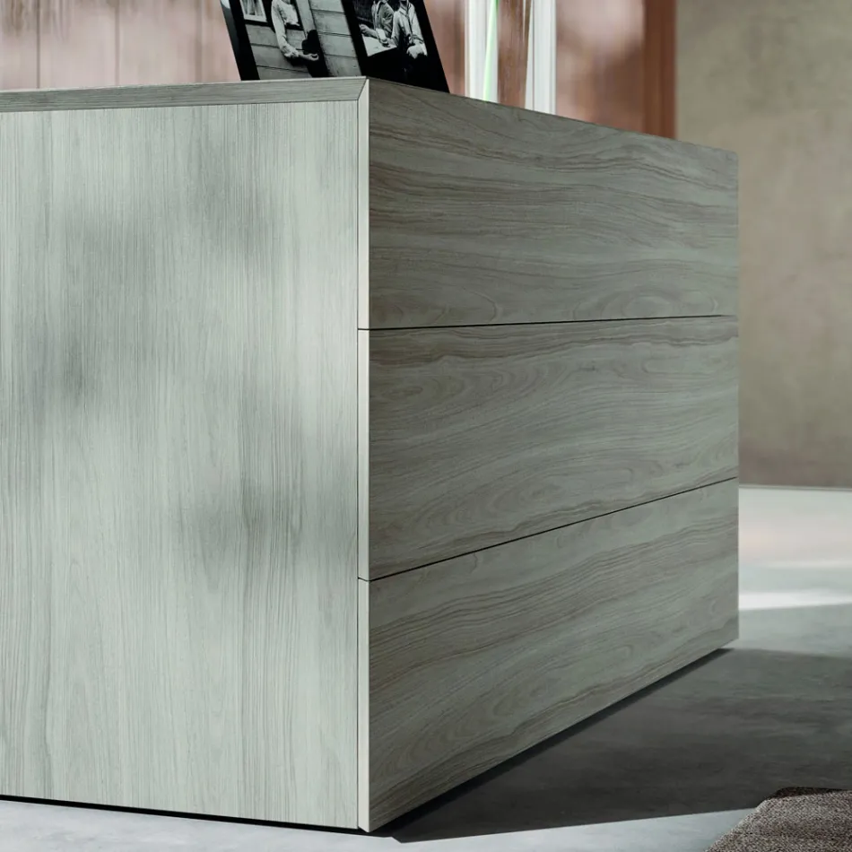 Double Bedroom Furniture with 4 Elements Made in Italy - Lucania Viadurini