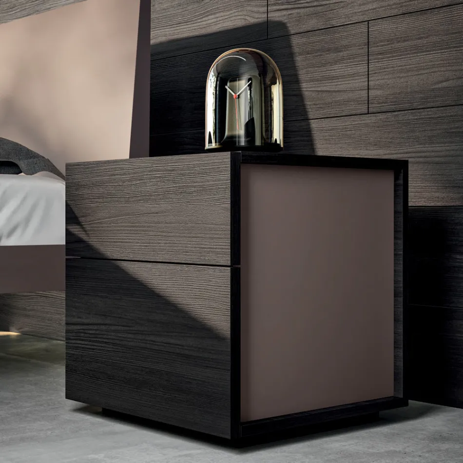 Double Bedroom Furniture with 5 Elements Made in Italy - Scampia Viadurini