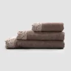 Armonia Cotton and Lace Face Towels, Guest Towels and Bath Towels - Frollo Viadurini