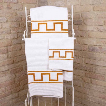 One-Piece Italian Cotton Hand-Printed Art Towel - Brands Viadurini