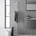 Modern Design Floor Coat Rack in White or Chrome Metal - Kottac
