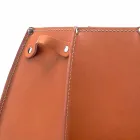Audrey umbrella stand with modern design in leather, made in Italy Viadurini