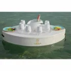 Trona nautical white eco-leather floating bar made in Italy Viadurini