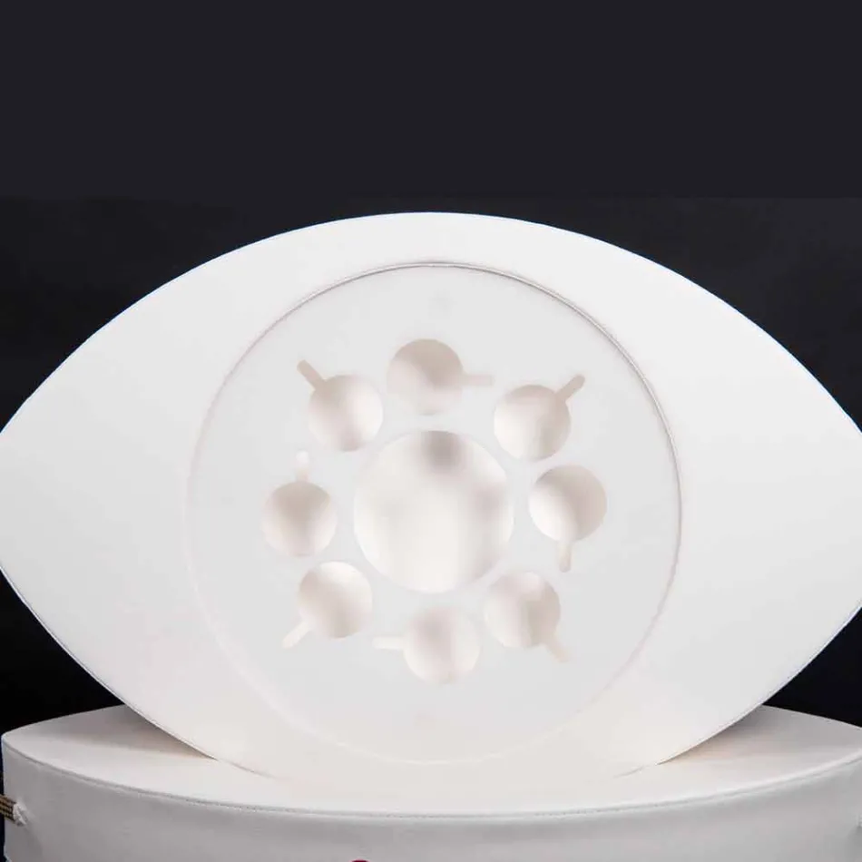 Trona nautical white eco-leather floating bar made in Italy Viadurini