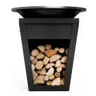 Wood Burning Barbecue With Cooking Plate And Wood Holder Compartment – Ferran Viadurini