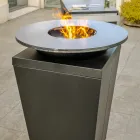 Wood Burning Barbecue With Cooking Plate And Wood Holder Compartment – Ferran Viadurini