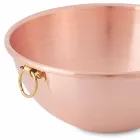 Semispherical Bastardella in Hand Tinned Copper with Ring 26 cm - Giampiero Viadurini