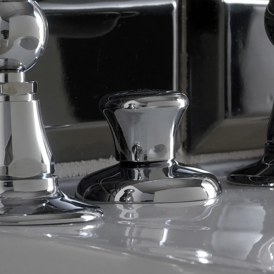 3 Hole Bidet Mixer with Internal Brass Delivery Made in Italy - Noriana Viadurini