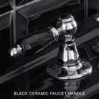 3 Hole Basin Mixer with Classic Style Levers in Handcrafted Brass - Noriana Viadurini