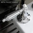 3 Hole Basin Mixer with Brass Drain Classic Handcrafted Style - Noriana Viadurini