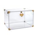 Plexiglass Storage Trunk with Gold Details Made in Italy - Briseide
