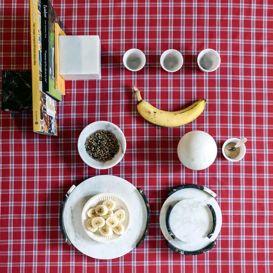 Grappa Glass in White Carrara Marble Made in Italy - Fergie Viadurini