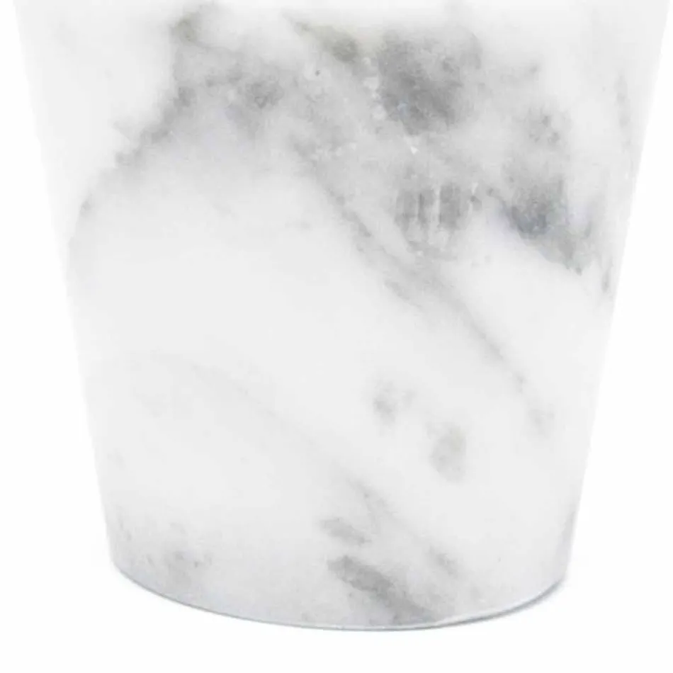 Grappa Glass in White Carrara Marble Made in Italy - Fergie Viadurini
