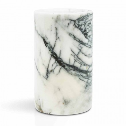 Glass Toothbrush Holder in Paonazzo Marble Made in Italy - Limba Viadurini