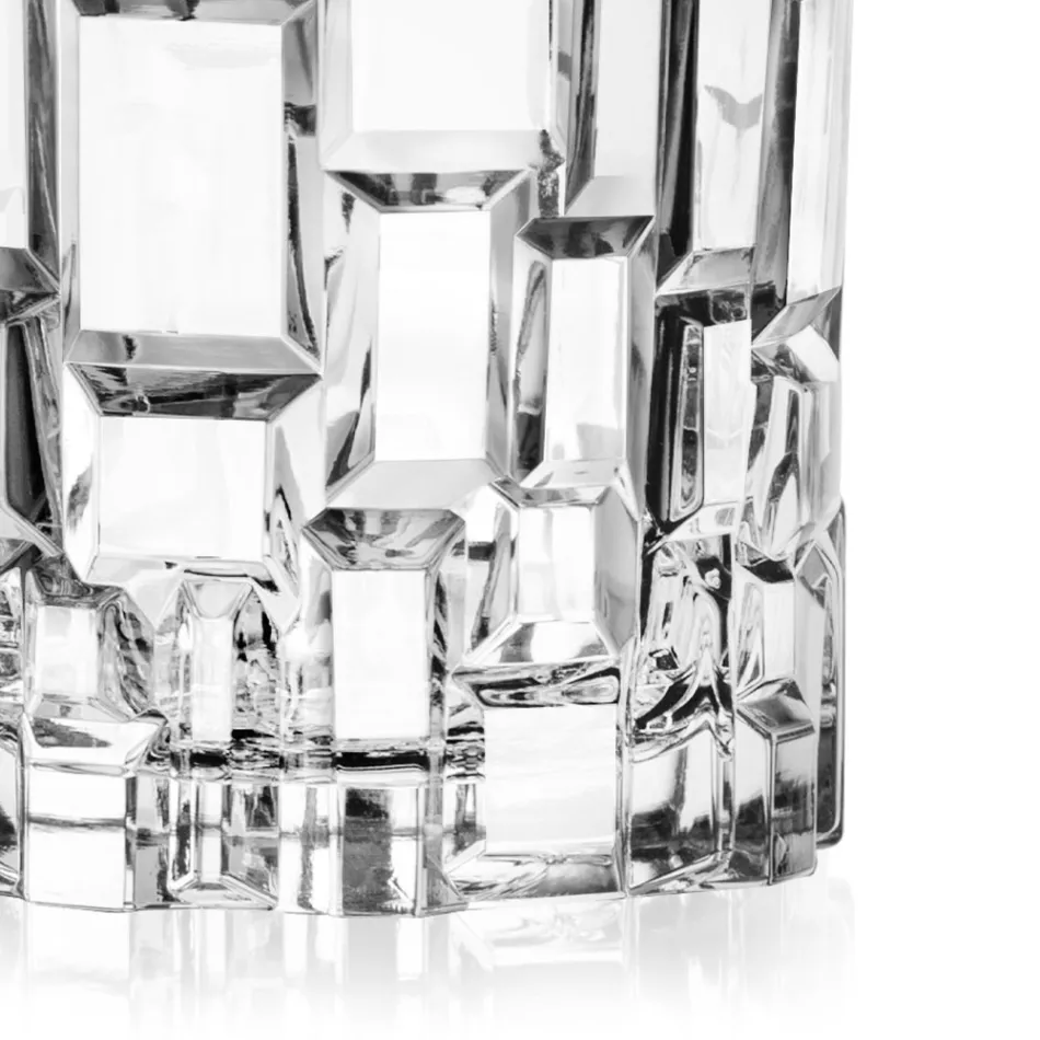 Low Drink Glasses in Decorated Ecological Crystal 12 Pcs - Catania Viadurini