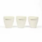 Luxury Design White Porcelain Glasses 6 Unique Pieces - Arcireale Viadurini