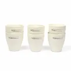 Luxury Design White Porcelain Glasses 6 Unique Pieces - Arcireale Viadurini