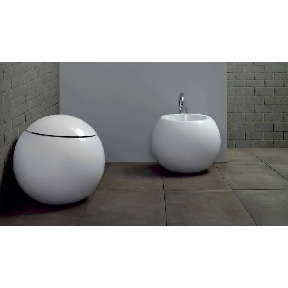 Ball-Shaped Bidet in Fanna Colored Ceramic Viadurini