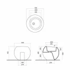 Ball-Shaped Bidet in Fanna Colored Ceramic Viadurini