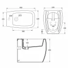 Bidet in white ceramic with a modern Gais design, made in Italy Viadurini