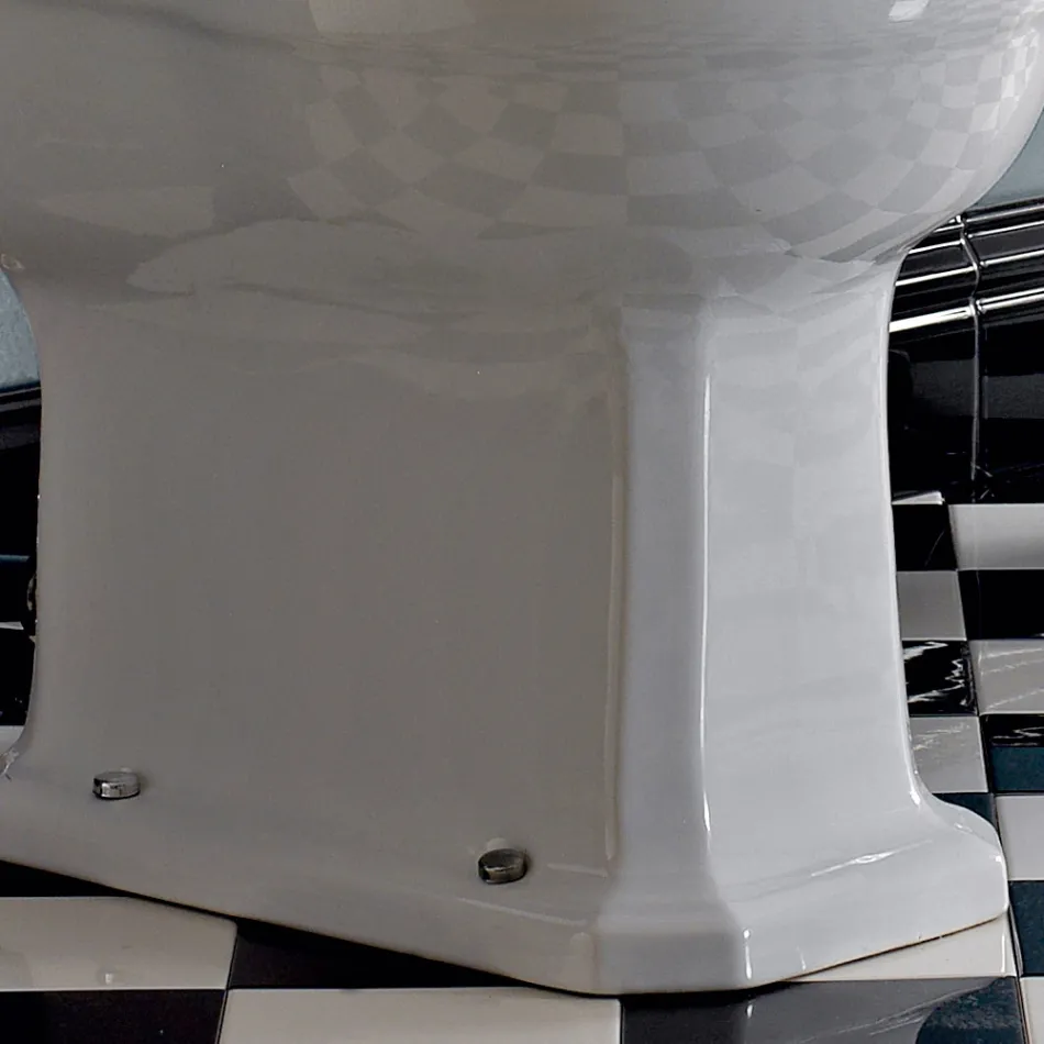 Vintage White or Black Ceramic Floor Bidet Made in Italy - Marwa Viadurini