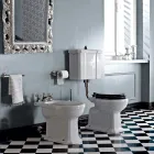 Vintage White or Black Ceramic Floor Bidet Made in Italy - Marwa Viadurini
