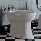 Vintage White or Black Ceramic Floor Bidet Made in Italy - Marwa Viadurini