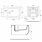 Gaiola white ceramic wall-hung design bidet, made in Italy Viadurini