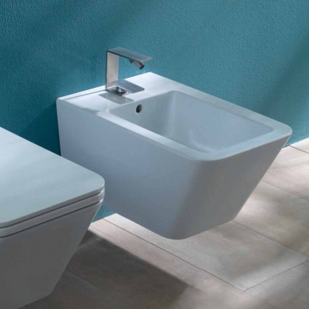 Design suspended ceramic bidet Sun Square 55x35cm, made in Italy Viadurini