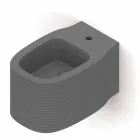 Wall-hung ceramic bidet of modern design produced in Italy, Hamlet Viadurini