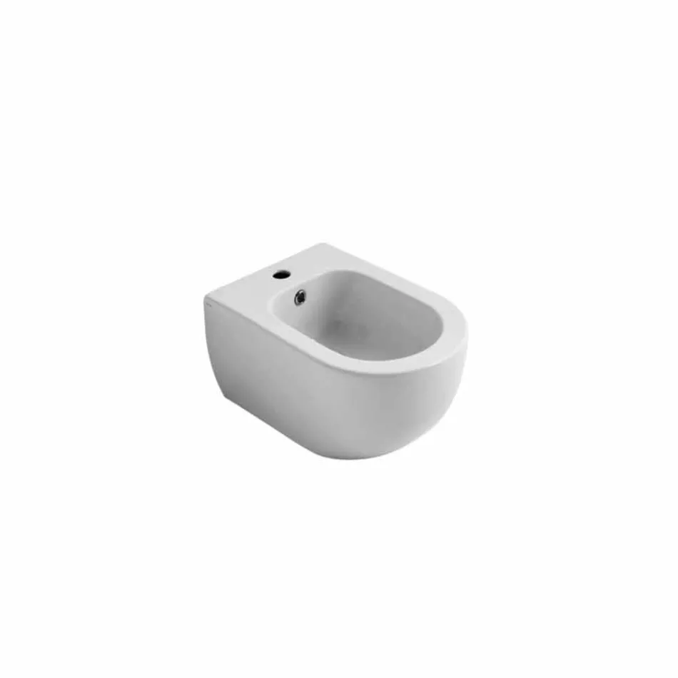 Modern wall hung bidet in white ceramic Star 50x35cm made in Italy Viadurini