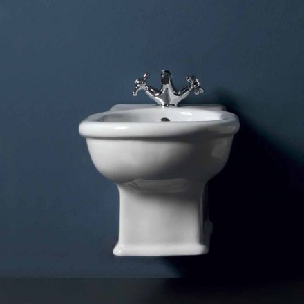 Modern wall hung bidet in white ceramic Style 54x36 cm, made in Italy Viadurini
