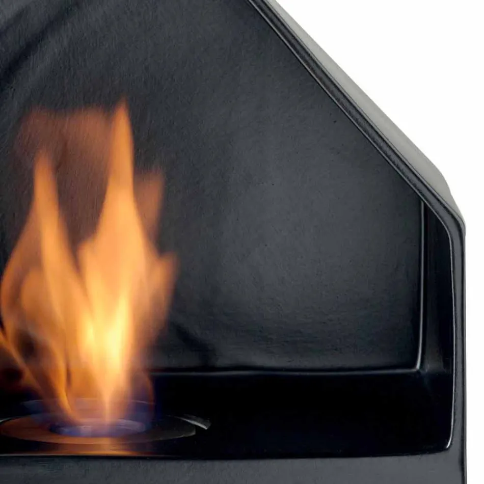 Biocamino countertop with ceramic bioethanol and Curtis steel Viadurini