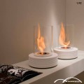 Tabletop bioethanol fireplace made of marble Gordon, modern design