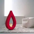 Biocamino from bioethanol earth, flame modern design in the shape Todd Viadurini