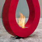 Biocamino from bioethanol earth, flame modern design in the shape Todd Viadurini