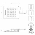 Bossini Dream shower head with three jets with modern color therapy Viadurini