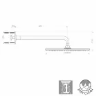 Bossini Dream shower head elegant chrome with single-jet arm Viadurini