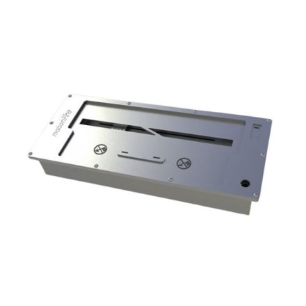 Rectangular built-in bioethanol burner 2 Lt Viadurini