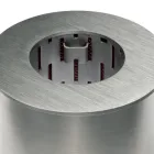 Circular Burner in Satin Steel for Bioethanol Fireplace - Griff12 Viadurini