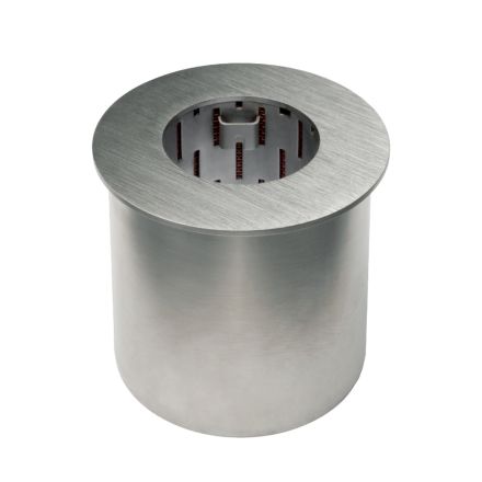 Circular Burner in Satin Steel for Bioethanol Fireplace - Griff12 Viadurini